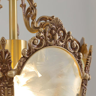 Lustra Suspension Laiton Empire Antique Élégante