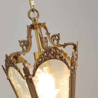 Lustra Suspension Laiton Empire Antique Élégante
