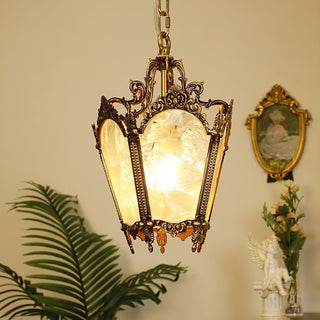 Lustra Suspension Laiton Empire Antique Élégante