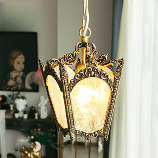 Lustra Suspension Laiton Empire Antique Élégante