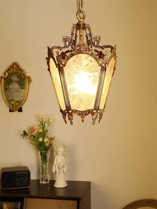 Lustra Suspension Laiton Empire Antique Élégante