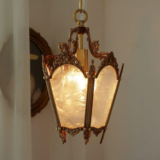 Lustra Suspension Laiton Empire Antique Élégante