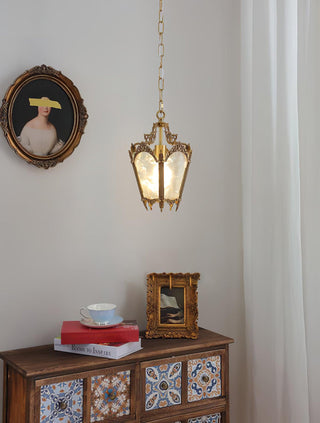 Lustra Suspension Laiton Empire Antique Élégante