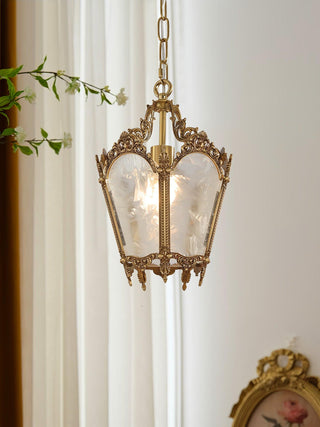 Lustra Suspension Laiton Empire Antique Élégante