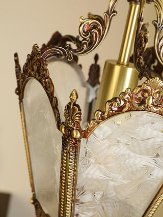 Lustra Suspension Laiton Empire Antique Élégante