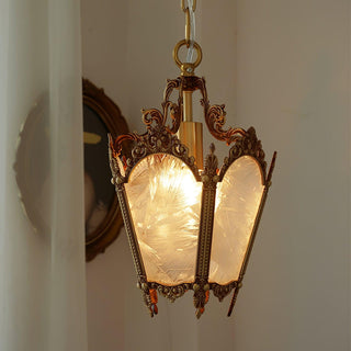 Lustra Suspension Laiton Empire Antique Élégante