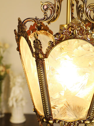 Lustra Suspension Laiton Empire Antique Élégante