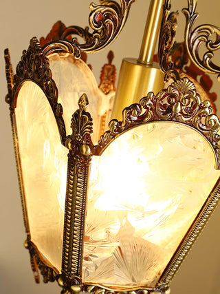 Lustra Suspension Laiton Empire Antique Élégante
