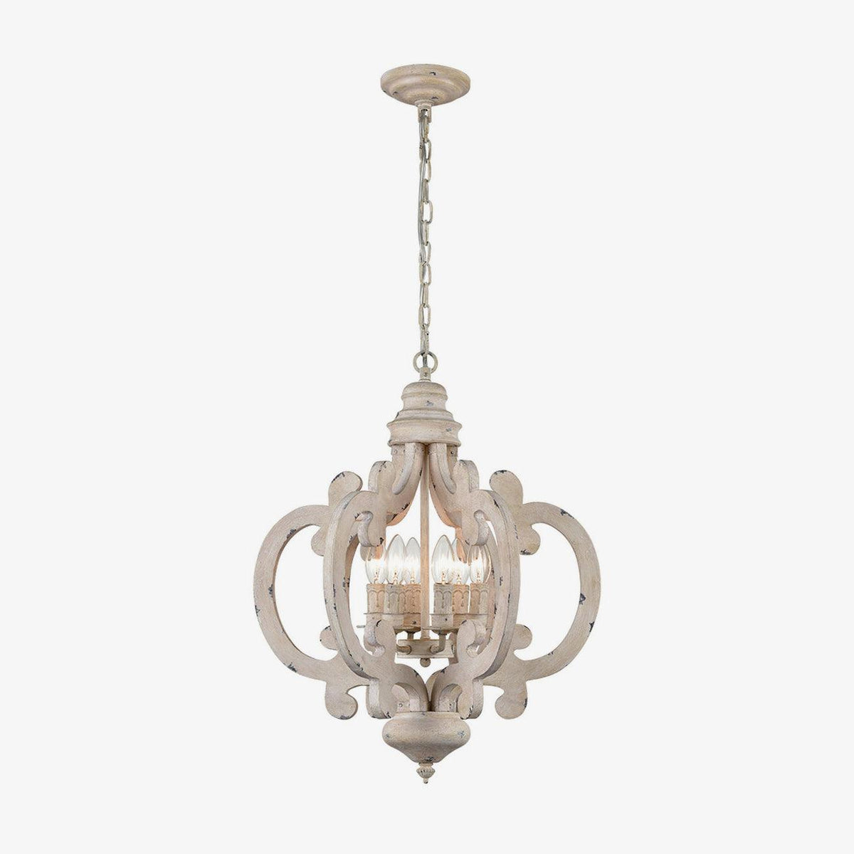 Olvira Lustre en Bois Vintage
