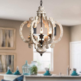Lustra Lustre en Bois Vintage