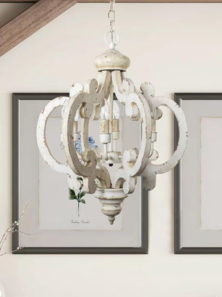 Lustra Lustre en Bois Vintage