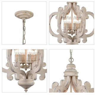 Lustra Lustre en Bois Vintage