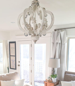 Lustra Lustre en Bois Vintage