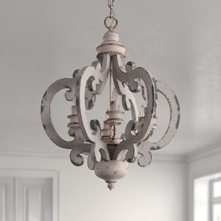 Lustra Lustre en Bois Vintage