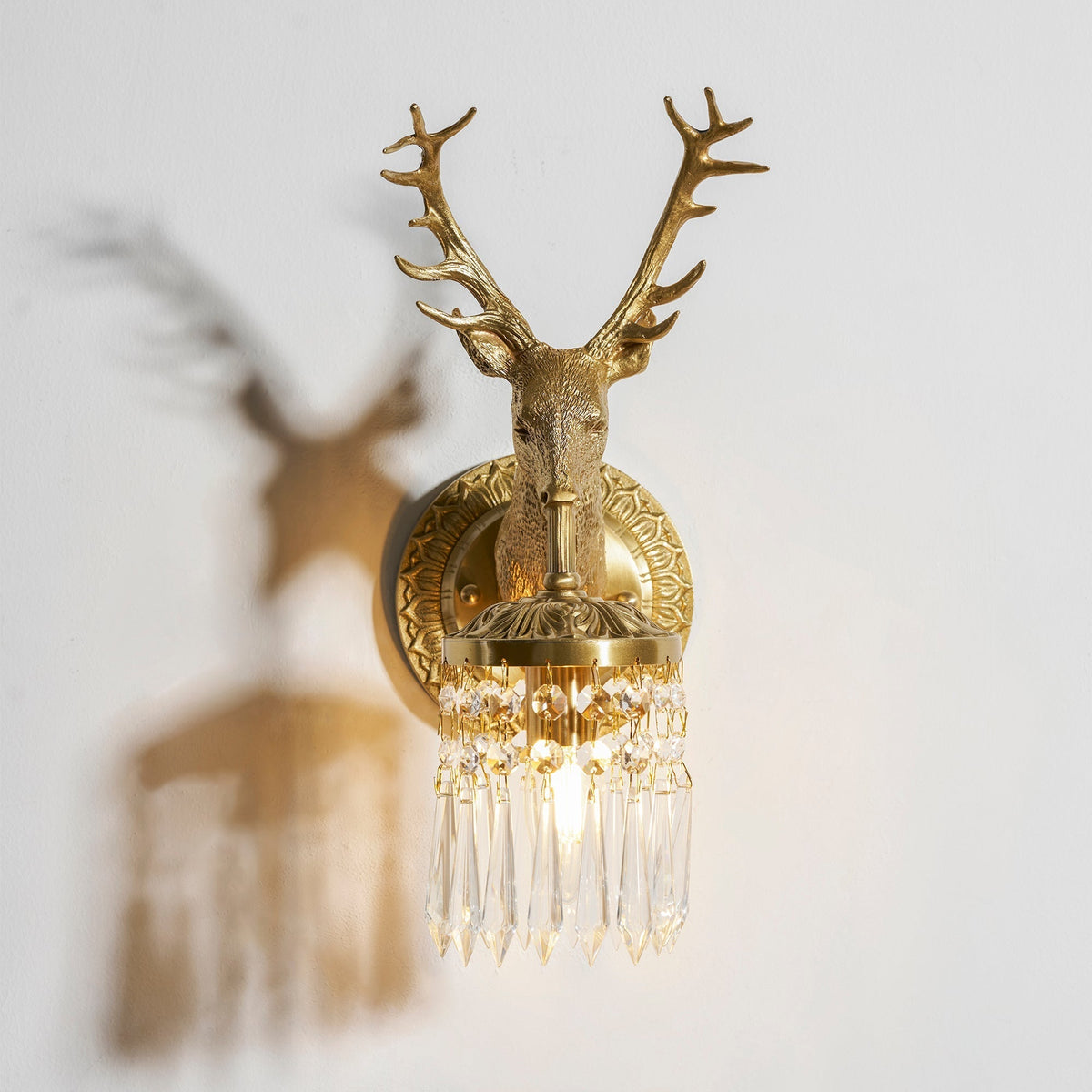 Antler Applique Murale en Cristal