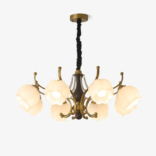 Lustra Lustre Bois Verre Vintage