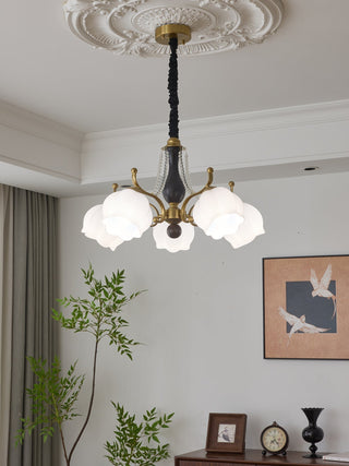 Lustra Lustre Bois Verre Vintage