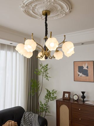 Lustra Lustre Bois Verre Vintage