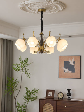 Lustra Lustre Bois Verre Vintage