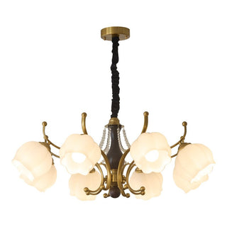 Lustra Lustre Bois Verre Vintage