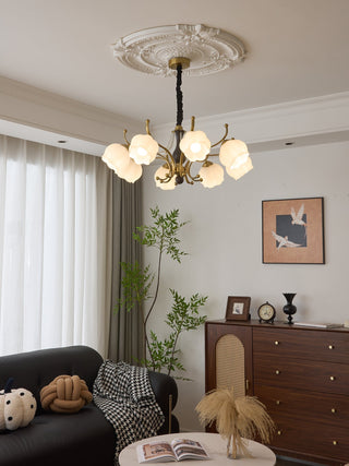 Lustra Lustre Bois Verre Vintage