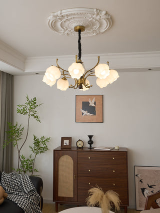 Lustra Lustre Bois Verre Vintage
