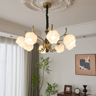 Lustra Lustre Bois Verre Vintage