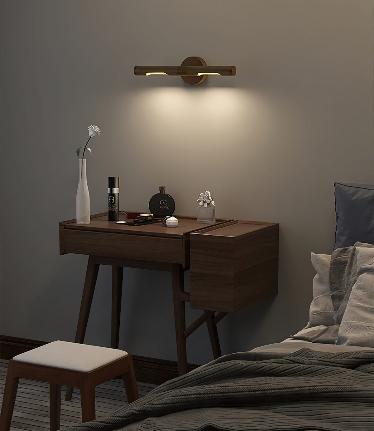 Sano Modern Brass LED Wall Light-Neutral Decor