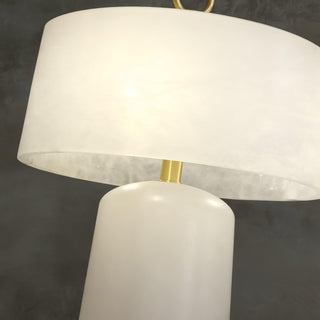 Eurvynyra Lampe de Table en Albâtre