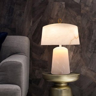 Eurvynyra Lampe de Table en Albâtre