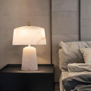 Eurvynyra Lampe de Table en Albâtre
