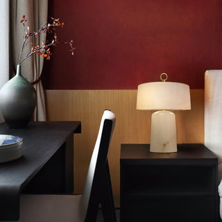 Eurvynyra Lampe de Table en Albâtre