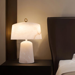 Eurvynyra Lampe de Table en Albâtre