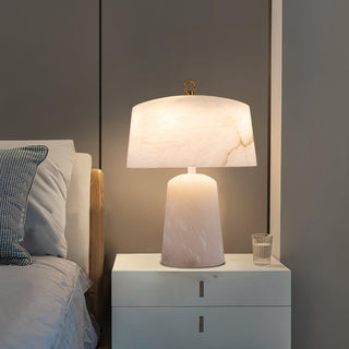 Eurvynyra Lampe de Table en Albâtre