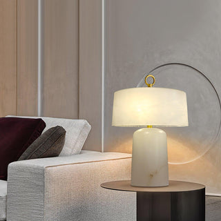 Eurvynyra Lampe de Table en Albâtre