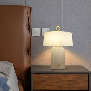 Eurvynyra Lampe de Table en Albâtre