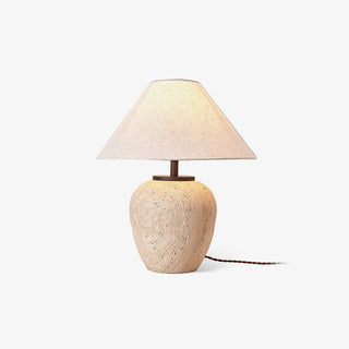 Cazorus Lampe de Table en Travertin Globulaire
