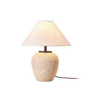 Cazorus Lampe de Table en Travertin Globulaire