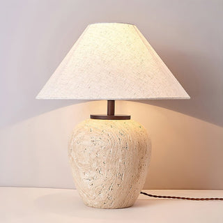 Cazorus Lampe de Table en Travertin Globulaire