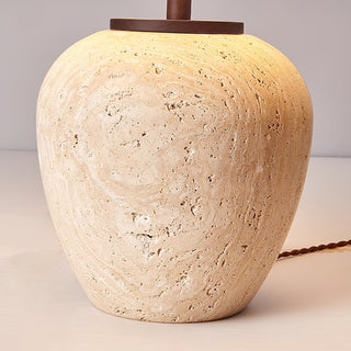 Cazorus Lampe de Table en Travertin Globulaire