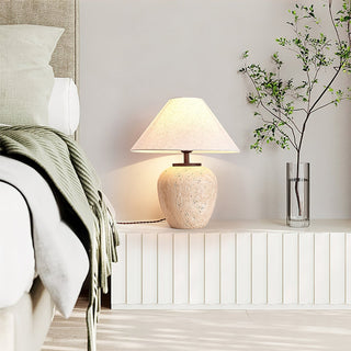 Cazorus Lampe de Table en Travertin Globulaire