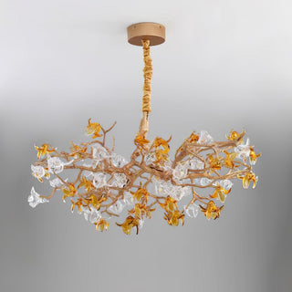 Ulfuvye Lustre Branche Laiton Cristal Luxueux