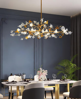 Ulfuvye Lustre Branche Laiton Cristal Luxueux
