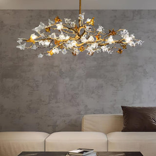 Ulfuvye Lustre Branche Laiton Cristal Luxueux