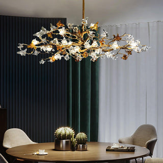 Ulfuvye Lustre Branche Laiton Cristal Luxueux