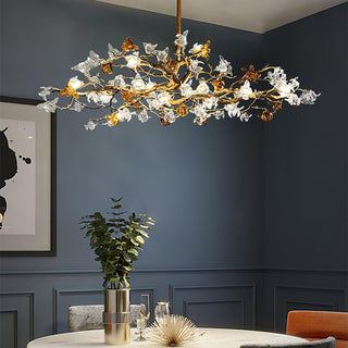 Ulfuvye Lustre Branche Laiton Cristal Luxueux