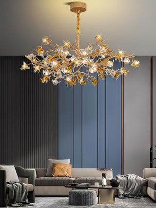 Ulfuvye Lustre Branche Laiton Cristal Luxueux