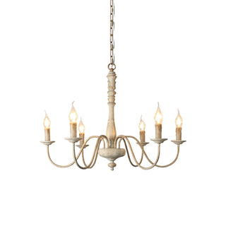 Ljomuvyi Lustre Traditionnel En Métal Et Bois De Style Ferme