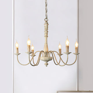 Ljomuvyi Lustre Traditionnel En Métal Et Bois De Style Ferme