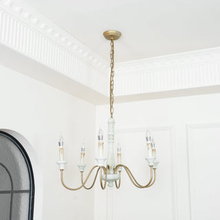 Ljomuvyi Lustre Traditionnel En Métal Et Bois De Style Ferme